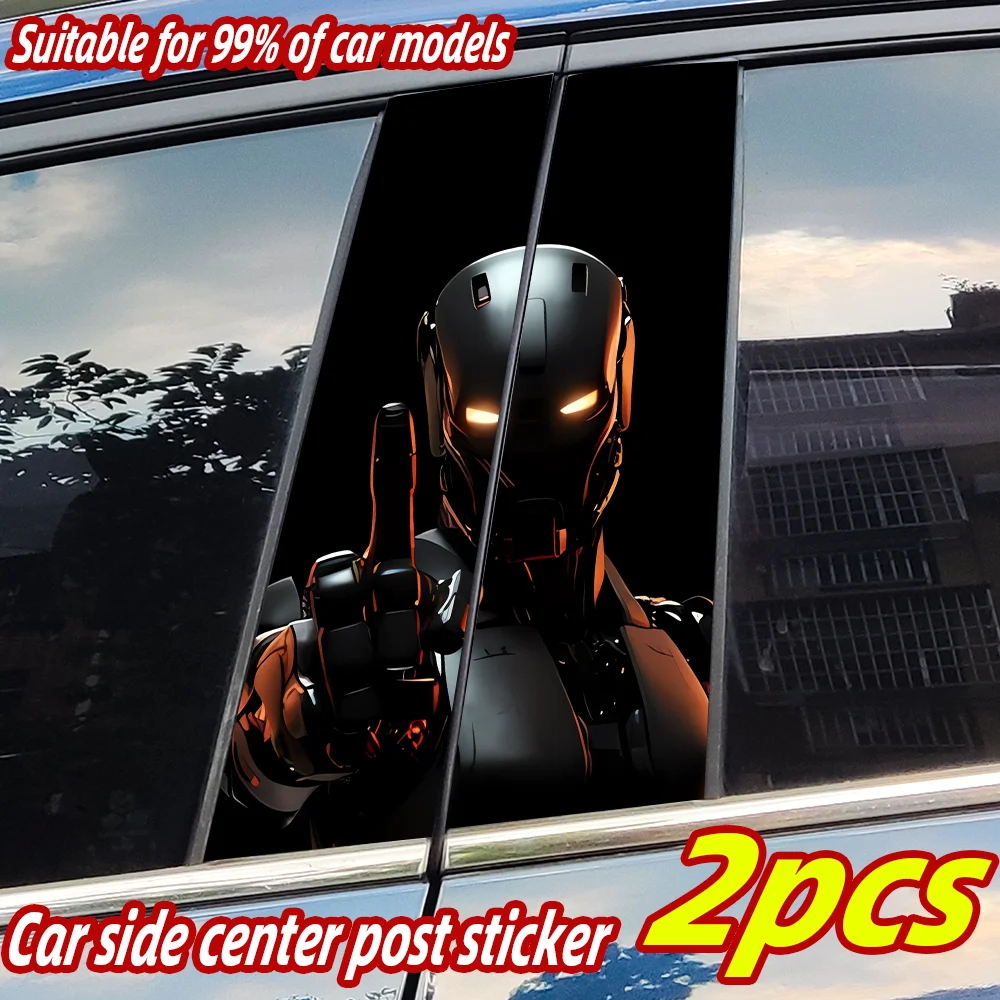 

Cool Robot Car Stickers Waterproof Auto B Pillar Decor Cover Scratches Durable Car Door Pillar Sunscreen Vinyl Decal Accessories