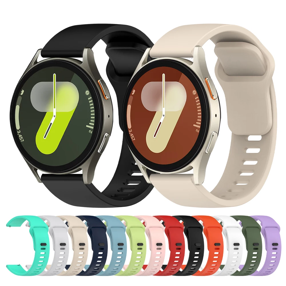 20mm 20mm Silikonarmband für Samsung Galaxy Watch 7 FE 6 5Pro 4 44mm 40mm Uhrenarmband 6 4 Classic/Gear S3 S2 Armband Zubehör