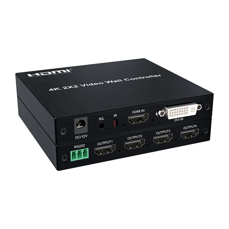 4K HDMI 2x2 Video Wall Controller 1 In 4 Outs HDMI Video Wall Controller