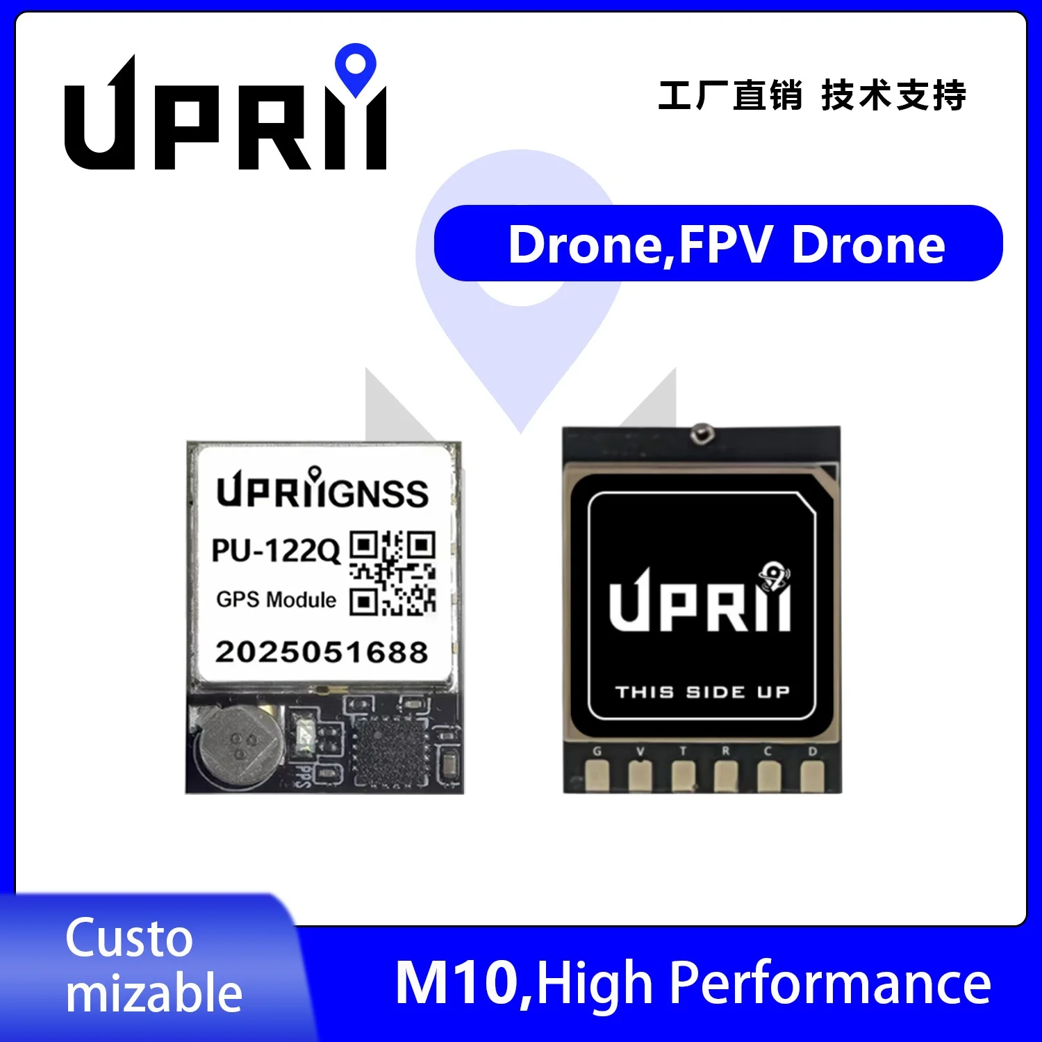 PU-122Q M10GNSS GPS Module with Compass, Compatible with INAV Betaflight Ardupilot, Support GPS Galileo GLONASS BeiDou QZSS SBAS