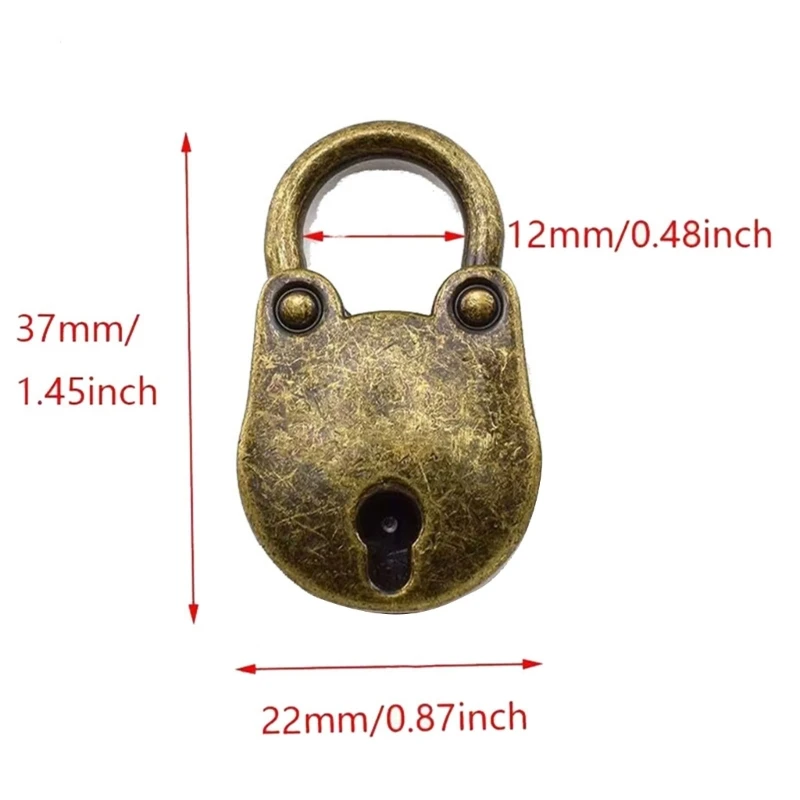 Stylish Inspired Mini Bear Lock with Key set for Cartoon-themed Boxes & Bags