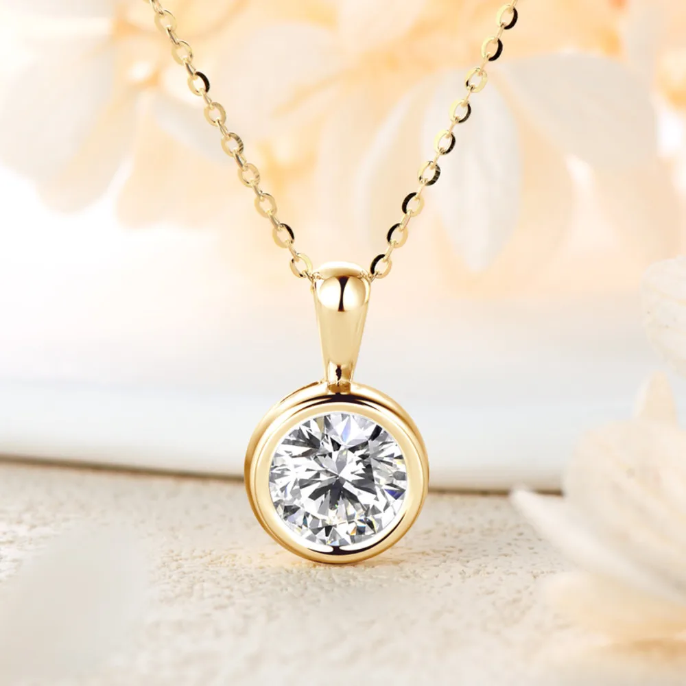 JoyceJelly 2ct Moissanit-Halskette für Frauen, S925-Sterlingsilber-Anhänger, Schlüsselbeinkette für Hochzeit, weiblicher Luxus-Halsschmuck – Detail 12