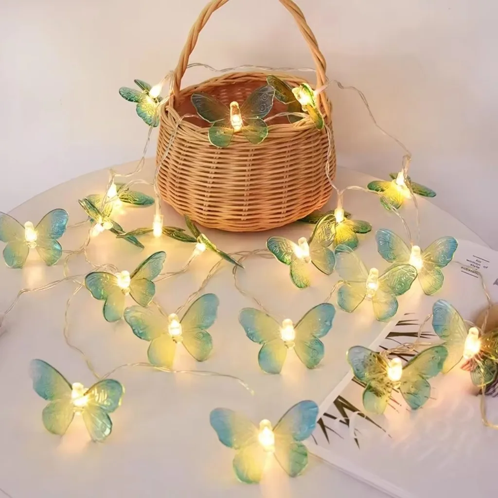 

5m/7m Butterfly Lights String Battery Outdoor Fairy Night Lamp Room Garland Curtain Girls Brithday Wedding Party Decoration