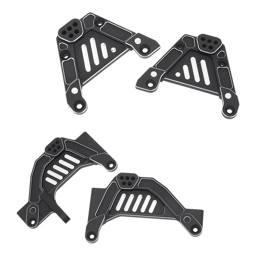 CNC Aluminum Front Rear Shock Absorber Bracket Bumper Mount for 1/6 RC Crawler Axial SCX6 Jeep JLU Wrangler Upgrade Accessories