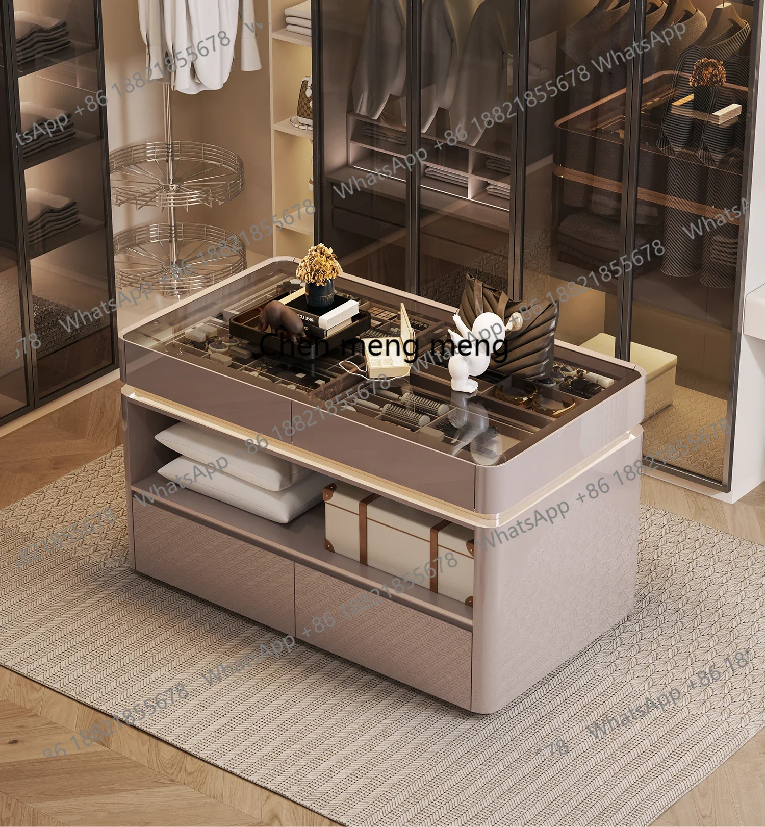 

Z136 Italian light luxury floor-to-ceiling jewelry cabinet, cloakroom, Nakajima, chest of drawers