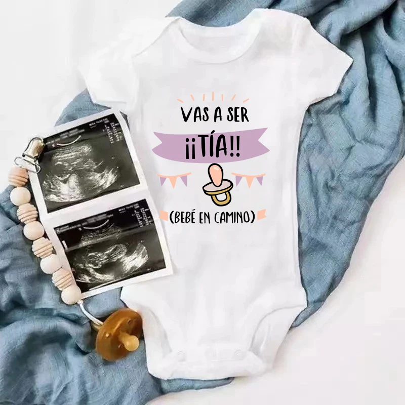

You're Going To Be An Aunt Baby on The Way Printed Baby Bodysuit Pregnancy Announcement Clothes Newborn Romper Gift for Aunt