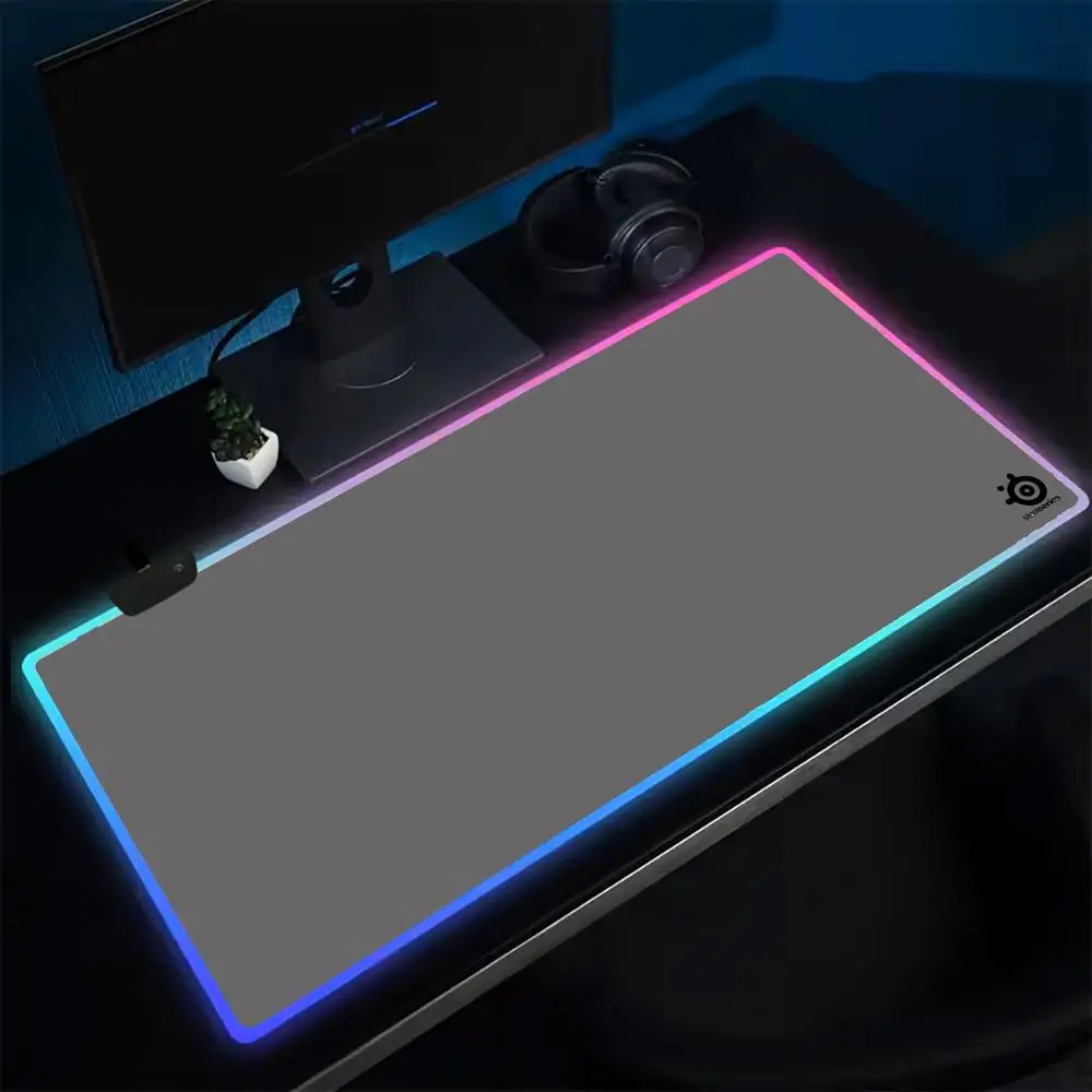 Accesorios para juegos de velocidad, alfombrilla para ratón Steelseries, teclado de goma, alfombrilla para ratón LED RGB, alfombrilla para escritorio de PC Gamer, alfombra para ratón