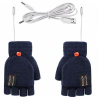 Gloves Fingerless Driving Gloves Knitted Cashmere Gloves Female Gloves Winter Heated Gloves USB Electric Heated Gloves