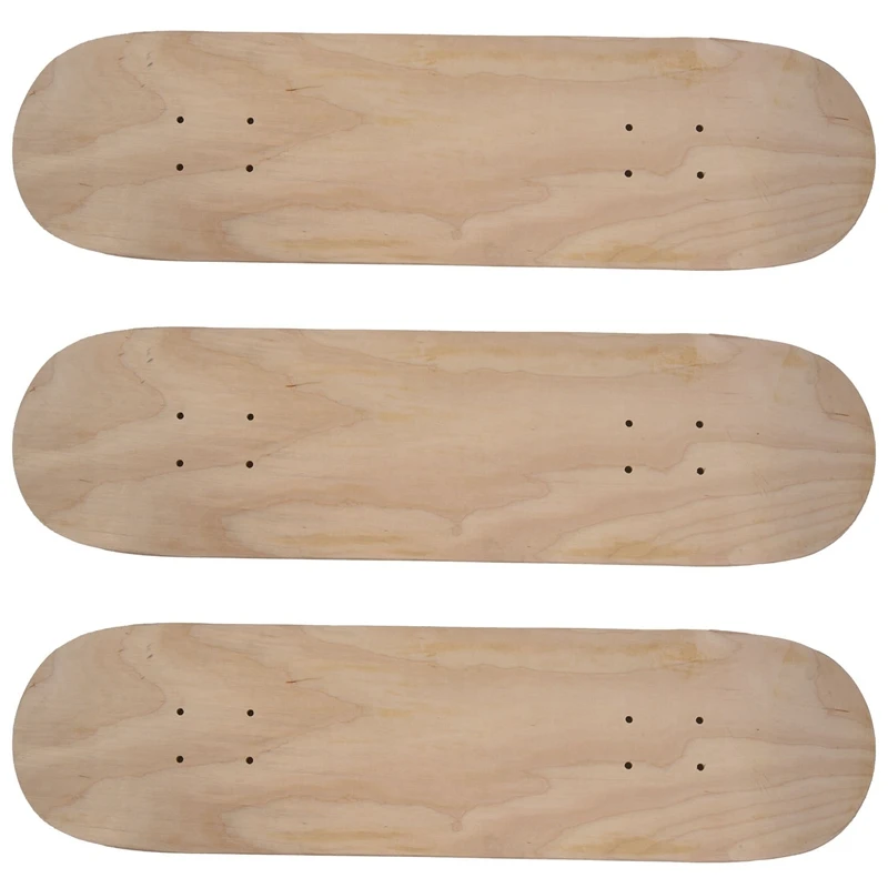 NEW-3X 8 אינץ '8 שכבות מייפל ריק כפול קונקייב סקייטבורדים טבעיים דק סקייטבורדים דק עץ מייפל