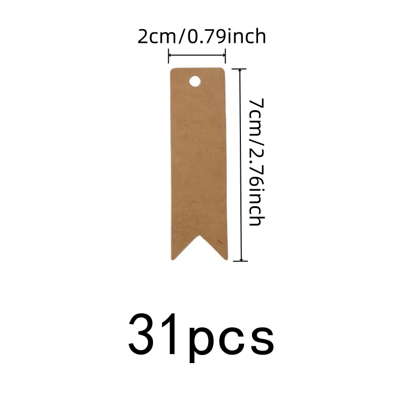 31 pcs White Paper Labels, Easy to Write On for Wedding Favor Labels, Blank Smooth Surface great for Party Valentines Tags