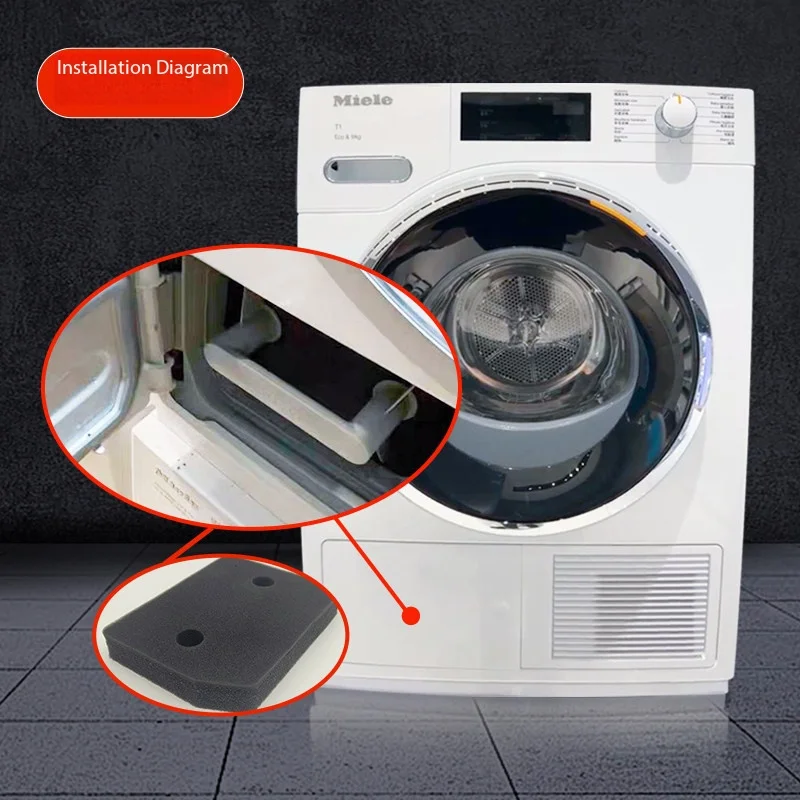 Compatible with Miele 9164761 Dryer Filter Sponge Filter Pad Fine Coarse Heat Pump Dryer