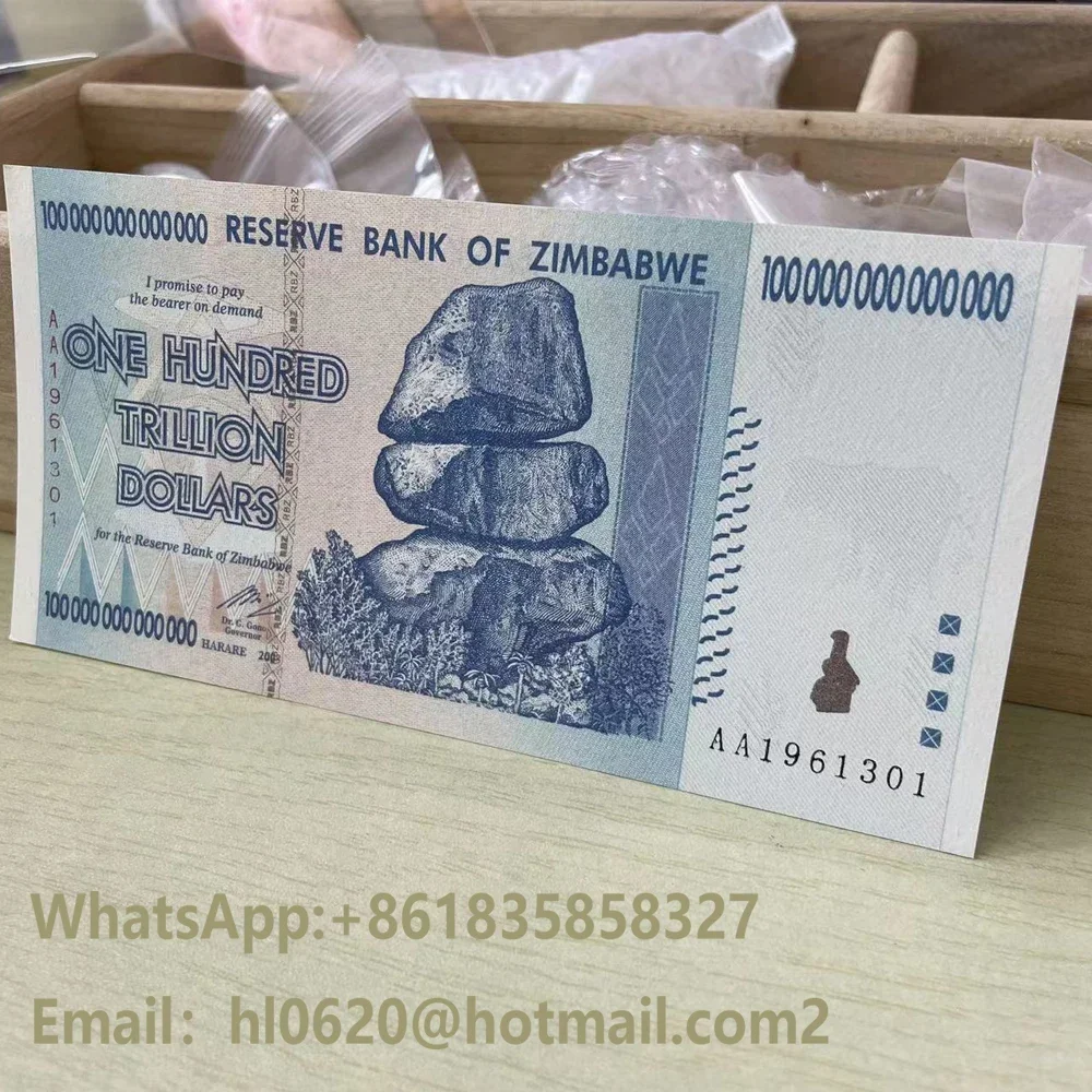 

Zimbabwe One Trillion Dollars Paper Banknote with UV Anti-counterfeit Serial Number Paper Money Collection Business Gift