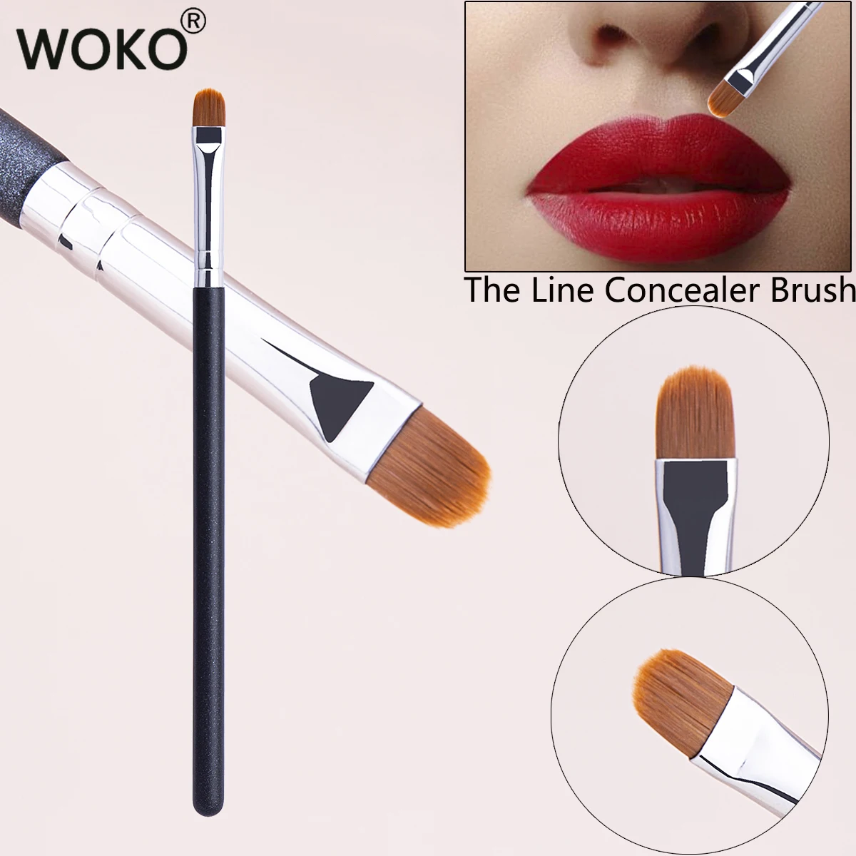 oblate Line Brush Ultra-thin Lip Line Eyebrow Line Concealer Brushes Detail Concealer Makeup Tool Lip Concealer Brush