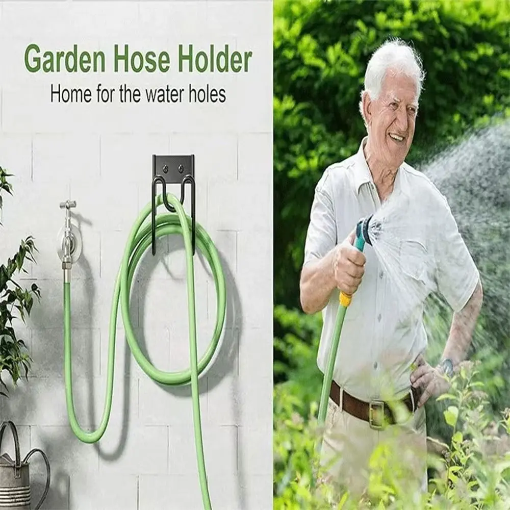 Flexibler Schlauchhalter Rostfrei Garten-Schlauchhalter Langlebiger Hochleistungs-Wasserschlauchständer Robuster Extra Großer Metall-Drahthalter für den Außenbereich – Detail 8