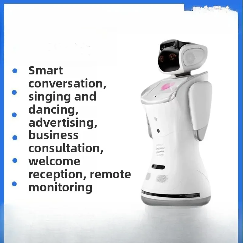 Intelligent welcome robot attracts customers and explains services