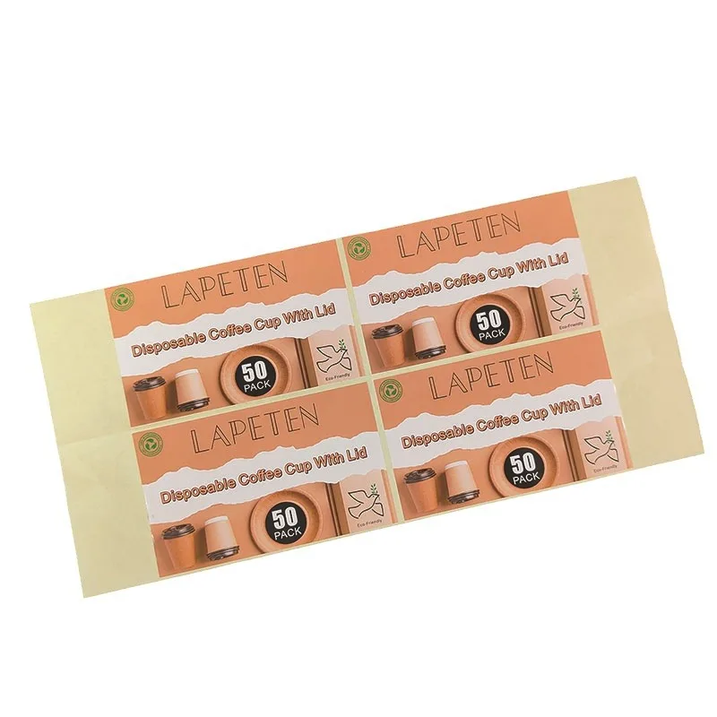 カスタマイズされた不規則な型抜き加工のコート紙フルーツパッケージステッカー、カラー印刷、商品名ラベル、パーソナライズされたロゴ入り