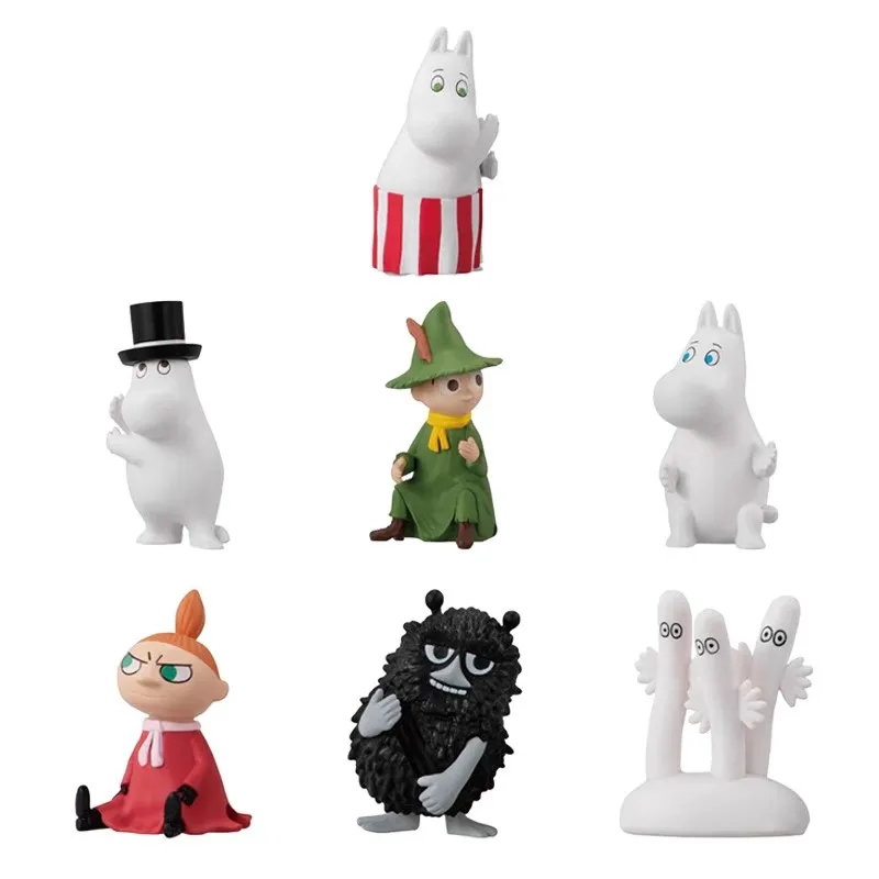 

Bandai оригинальные 7 шт. Gashapon Hugcot 2 Moomin игрушки для детей подарок Коллекционная модель украшения