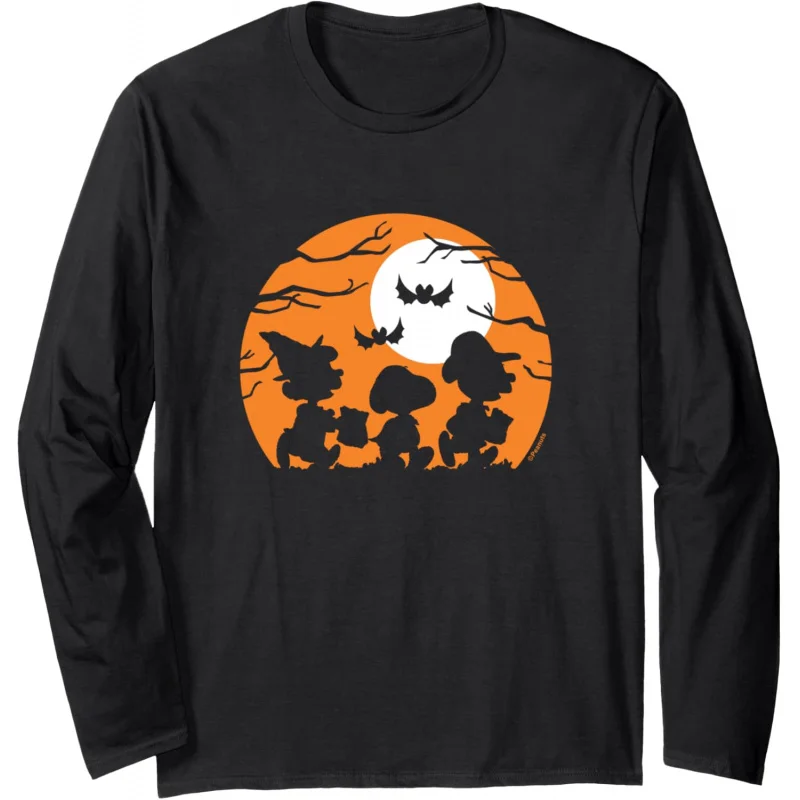 ハロウィーン、トリックオアトリート用の長袖Tシャツ