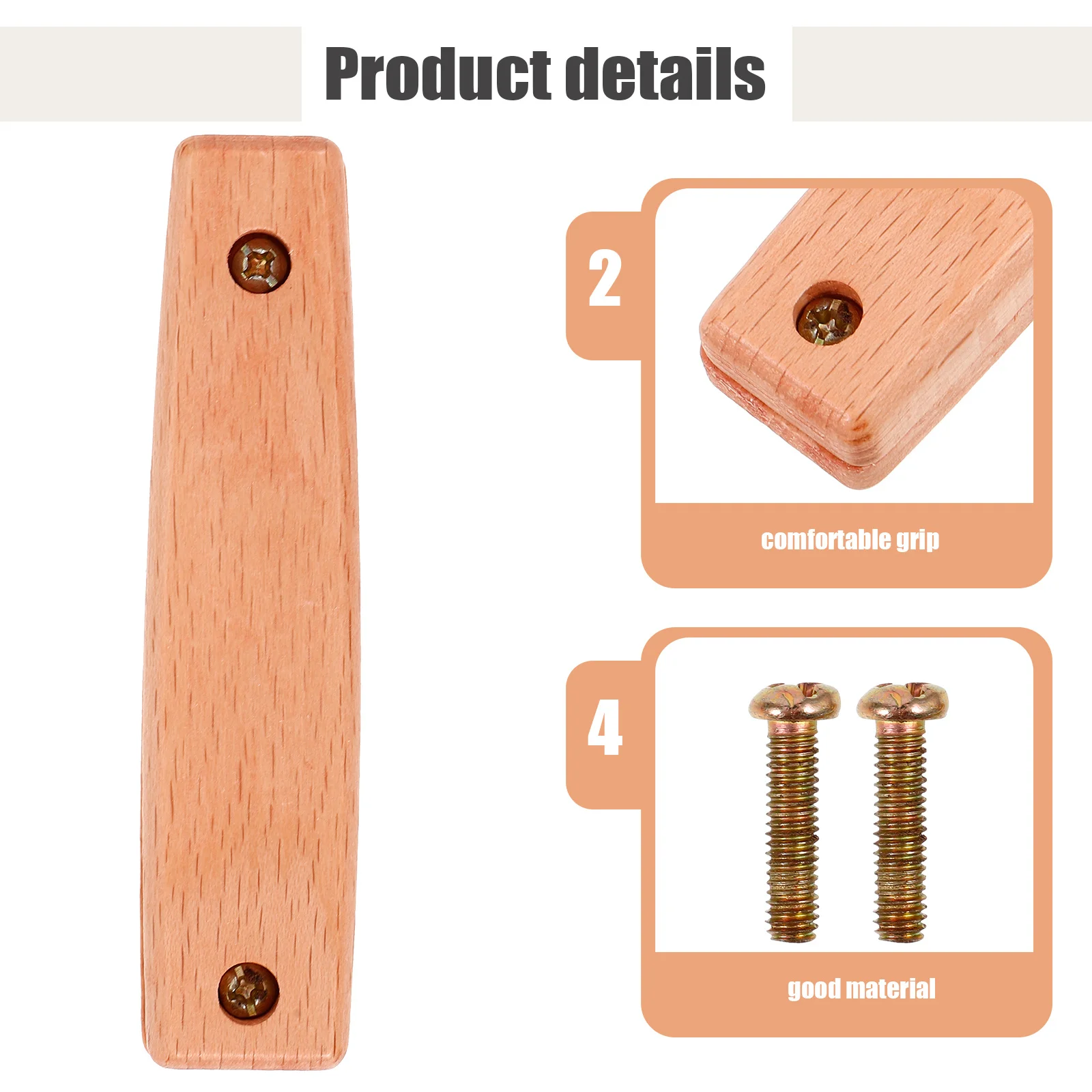 

Spatula Replacement Wooden Kitchen Utensils Handle Anti-Scald Turner Handle Replacement Detachable Spatula Grip Kitchen