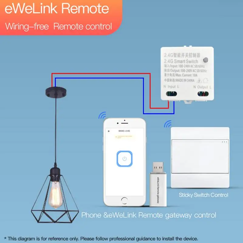 Interruptor inalámbrico inteligente de 2,4G, dispositivo con aplicación de Control de protocolo WiFi, Control remoto táctil, herramienta para el hogar