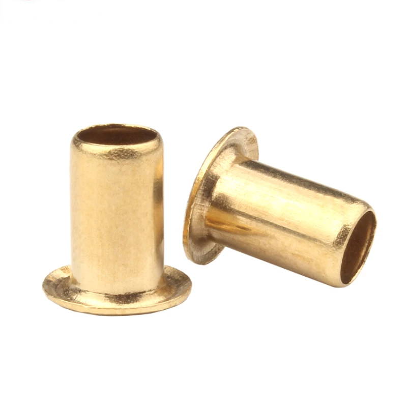 Brass M0.9- M6 Hollow Rivet Copper Chicken Eye Circuit Board PCB Nail Through-Hole Tubular Rivet Nut Through-Hole Rivet Washer
