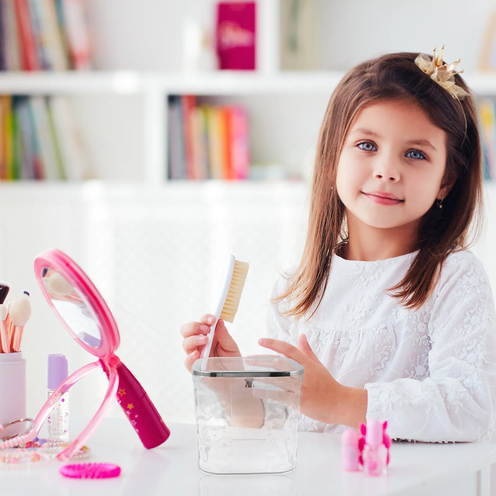 

Органайзер для аксессуаров для волос с крышкой-защелкой, просторный внутренний отсек, прозрачный, портативный, легкий, для заколок для волос