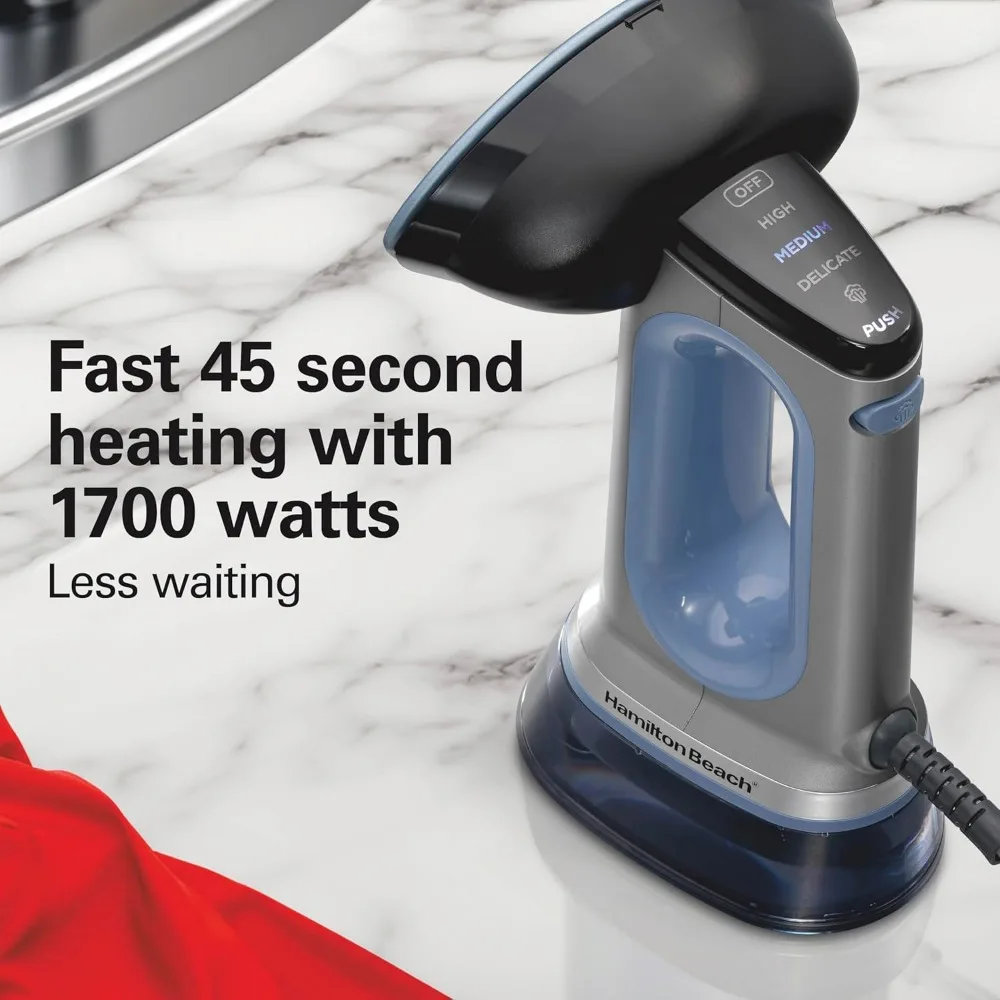 3-in-1 Handheld Garment Steamer for Clothes & Steam Iron, 45 Second Heat-Up with 1700 Watts, 27 Minutes of Steam, Auto Shutoff