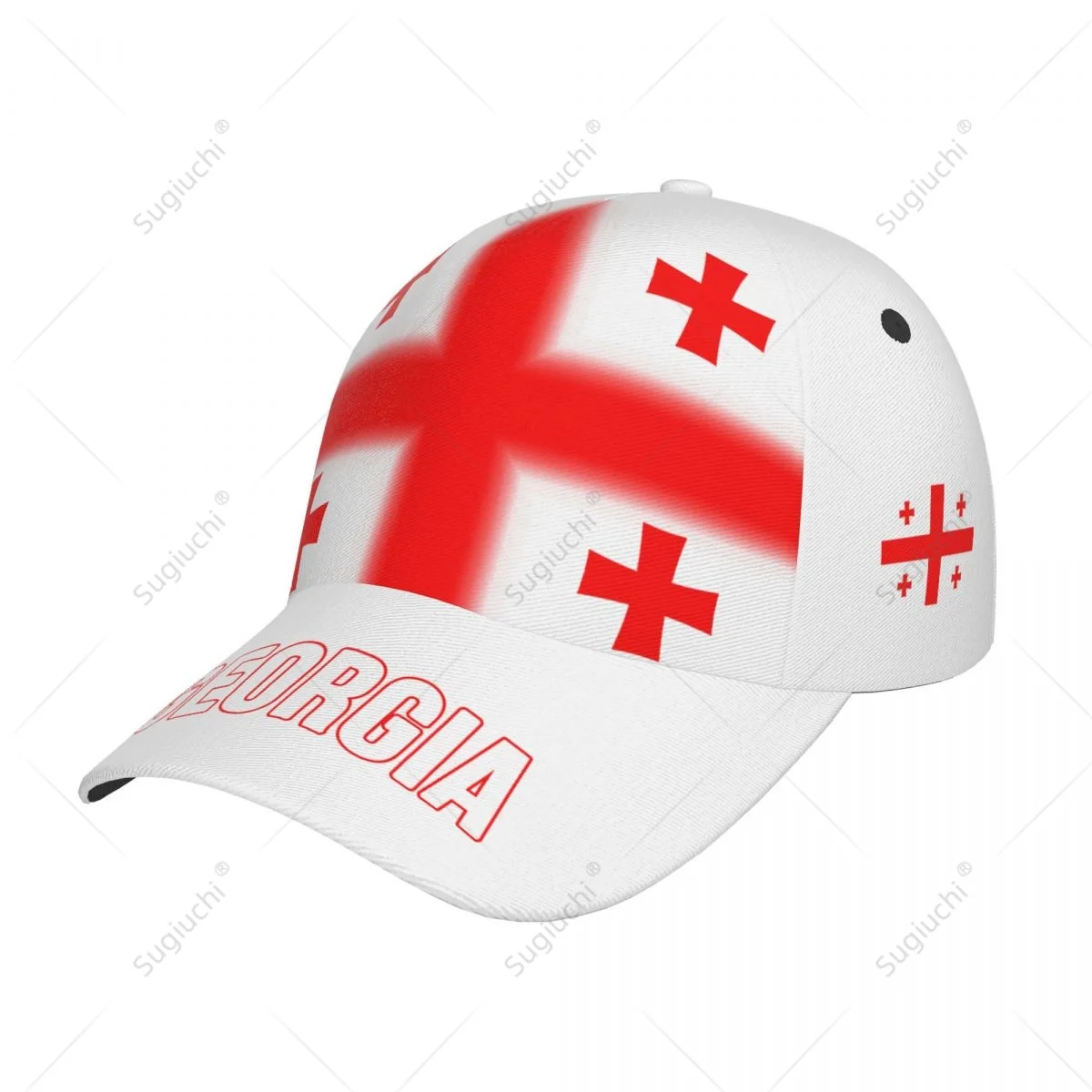 Unisex Baseball Cap Hat Georgia Flag Gradient Color 3D Printing for Tennis Outdoor Bike Bicycle Golf Baseball Sports Fans