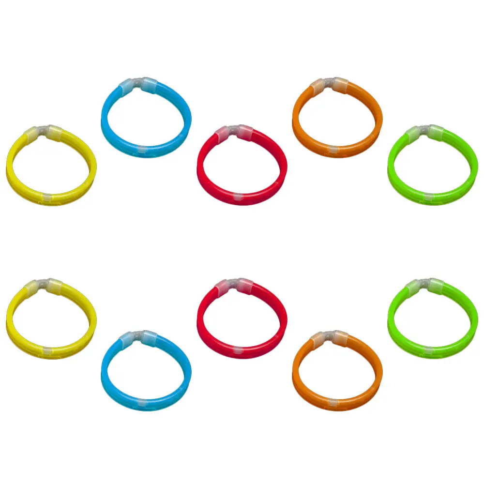 

10 шт. светящихся браслетов высокой яркости, гибкие светящиеся палочки для вечеринок, концертов, баров, караоке, флуоресцентные светящиеся браслеты