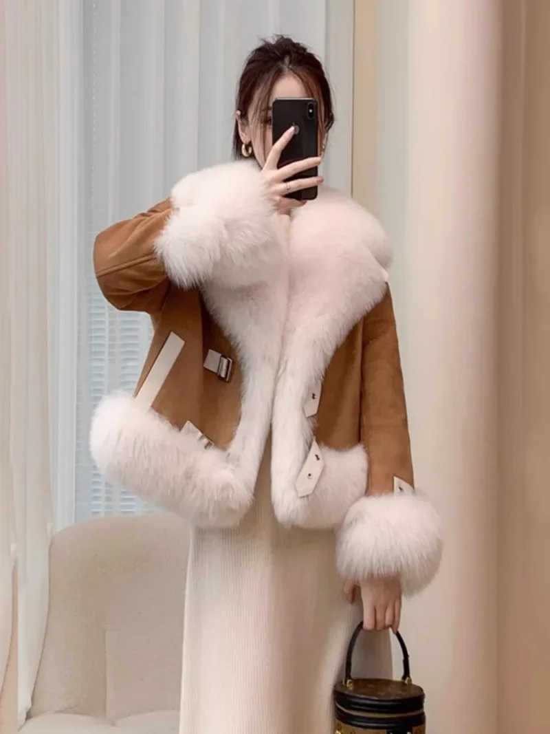 MiiiiX Casual Faux Fur Puffer Jacket Women's Winter Coat 2024 New Loose Splicing Short Parkas Thicken Outerwear Female Clothes