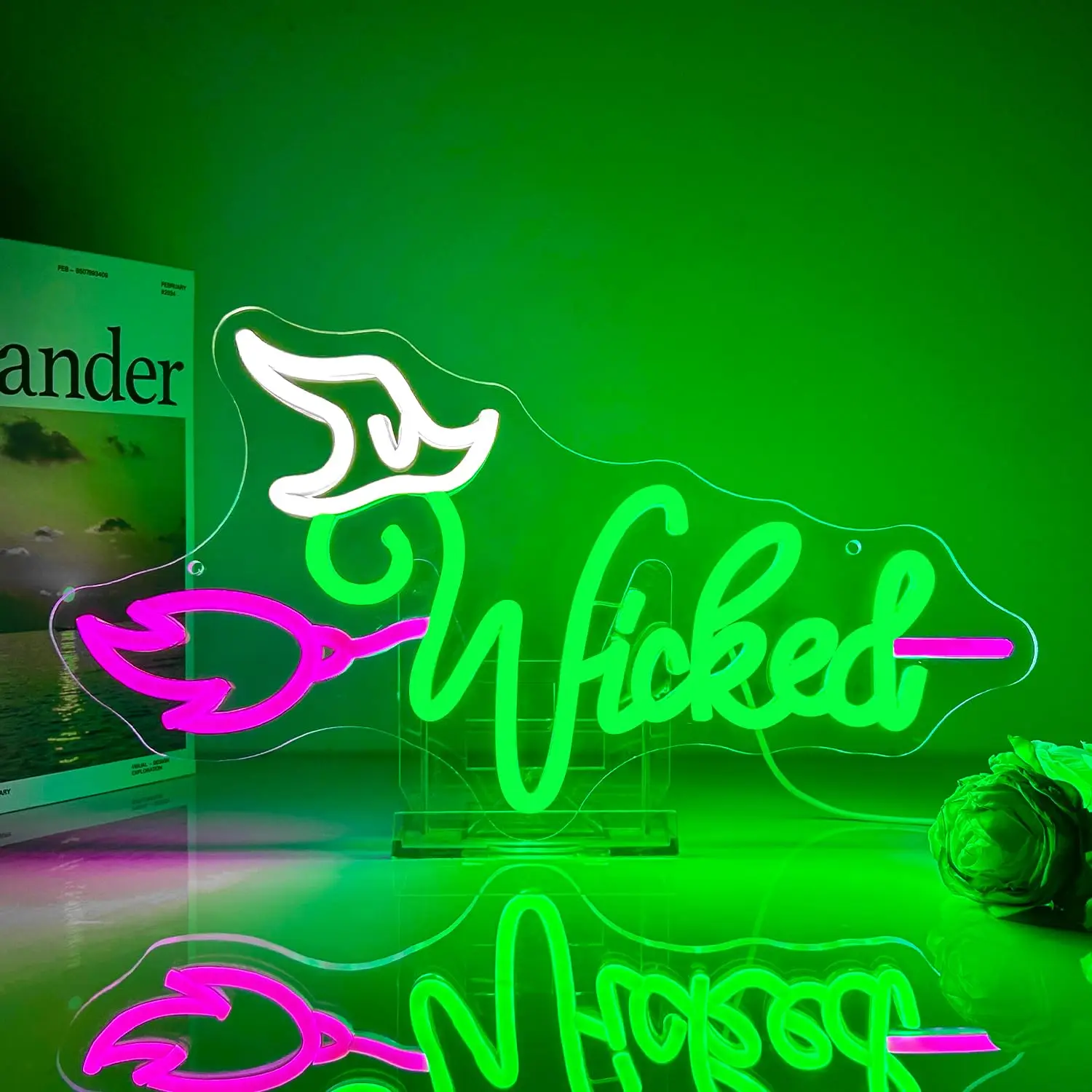 

Magic Halloween LED Neon Sigh Light Wizard Witch Party Home Decor USB Wall Art Gift for Kids Teens Bedroom