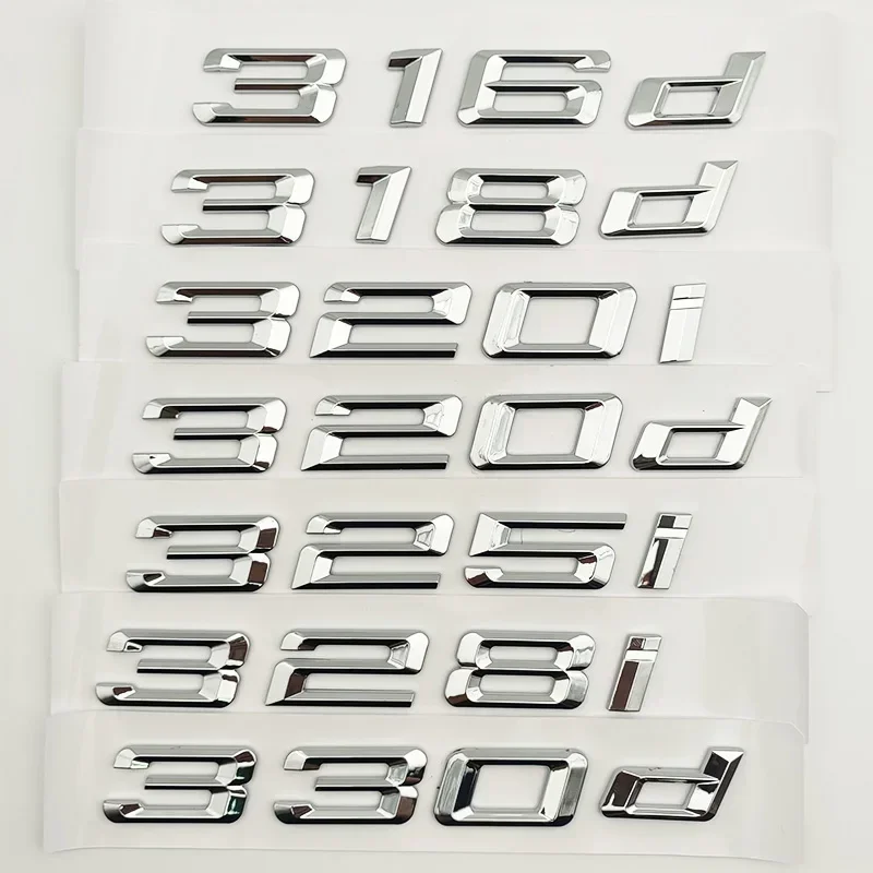 

ABS Car Trunk Letters Sticker For BMW 316i 318i 320i 320d 325i 330i 330d 335i 340i E46 E90 E91 F30 G20 Logo Emblem Accessories