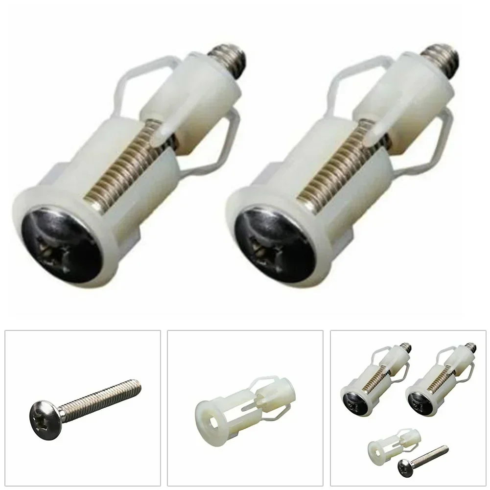 2pcs Top Fix Toilet Seat Screws Nut Cover Lid Pan Fixing WC Blind Hole Fitting For WC Toilet Pan Fastening Bathroom Accessories