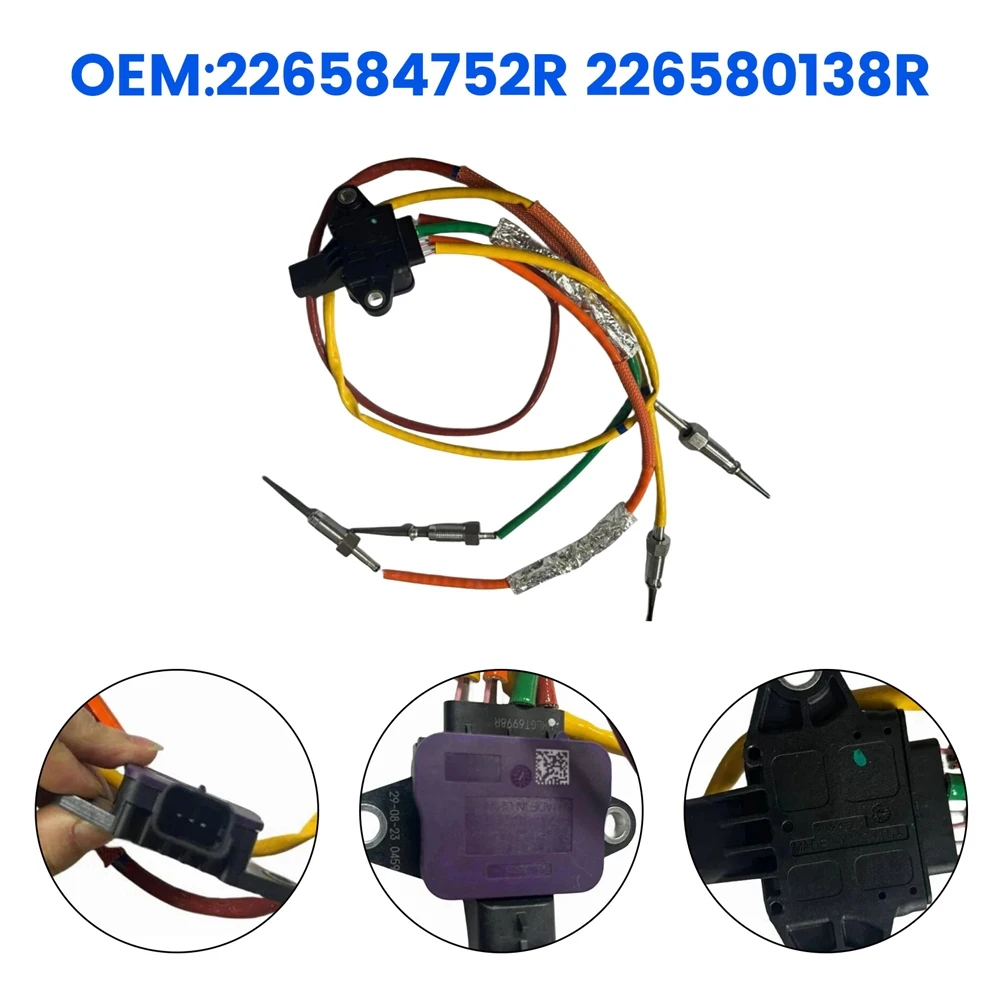 A22E-4-Wire Sensore di Temperatura di Scarico 226584752R 226580138R Per Renault M9R Kangoo II Dokker Logan Sandero II Duster II