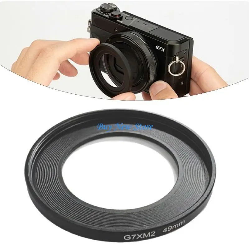 

20CE Lightweight 49mm Metal Lens Adapter Filter Camera Accessories for G7X3/G7X2/G5X/G5X2 Outdoor Photography Accessories