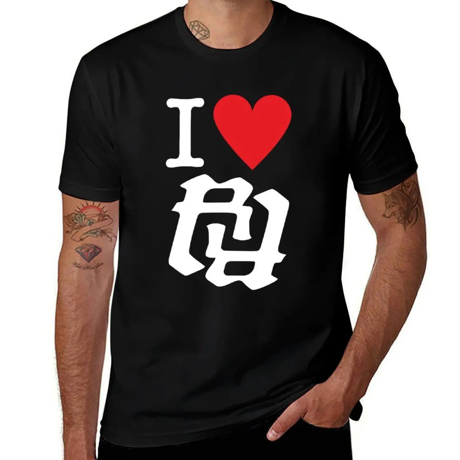 Kankan I Love RR T-Shirt funny t shirts cotton t shirts for man slim fit T-Shirt