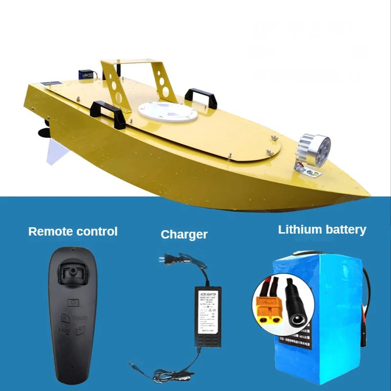 

RC Boat Trawler Stainless Steel Metal Dragnet Unmanned Boat Aluminum Alloy Hull Custom Detection Fishing Boat