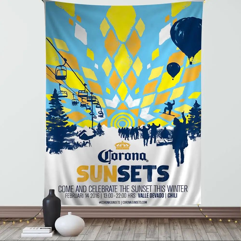 famous brand C-Corona E-Extra Beer Anime Tapestry Hanging Tarot Hippie Wall Rugs Dorm Home Decor