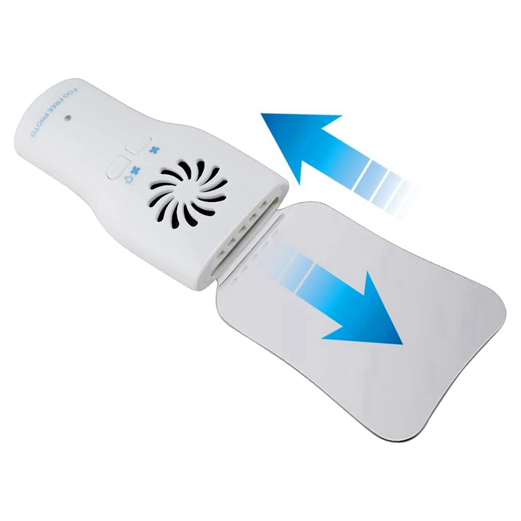 ABZA-2X กระจกกันฝ้าตั้งหมอกฟรีการถ่ายภาพในช่องปากกระจกสแตนเลสพร้อมไฟ LED