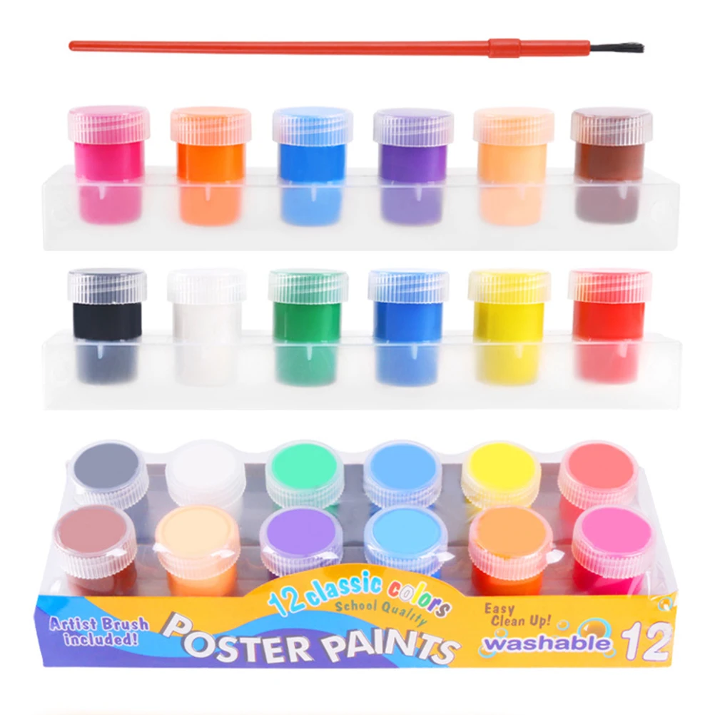 

1Set 13Pcs 20Ml Finger Painting Pigment Washable Finger Palm Paint Kit For Children Diy Projects Craftworks Gifts Palette Style
