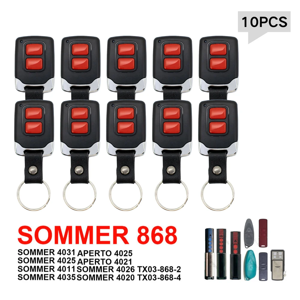 1-10pcs Remote Control For SOMMER 4020 TX03-868-4 4026 4031 Rolling Code SOMMER APERTO 4025 4021 Gate Opener Transmitter
