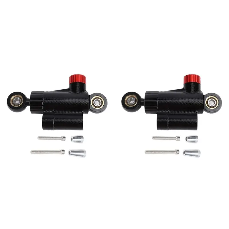 Precise 2X Motorcycle Steering Damper Stabilizer Aluminum Alloy Safe Control Stabilizer For Motorbikes Accessories Black