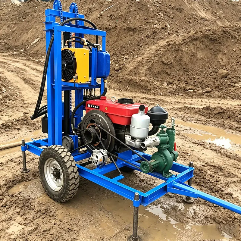 

Customized water well drill rig and durable drilling machine, 30HP diesel engine saves time, boosts hydraulic stability
