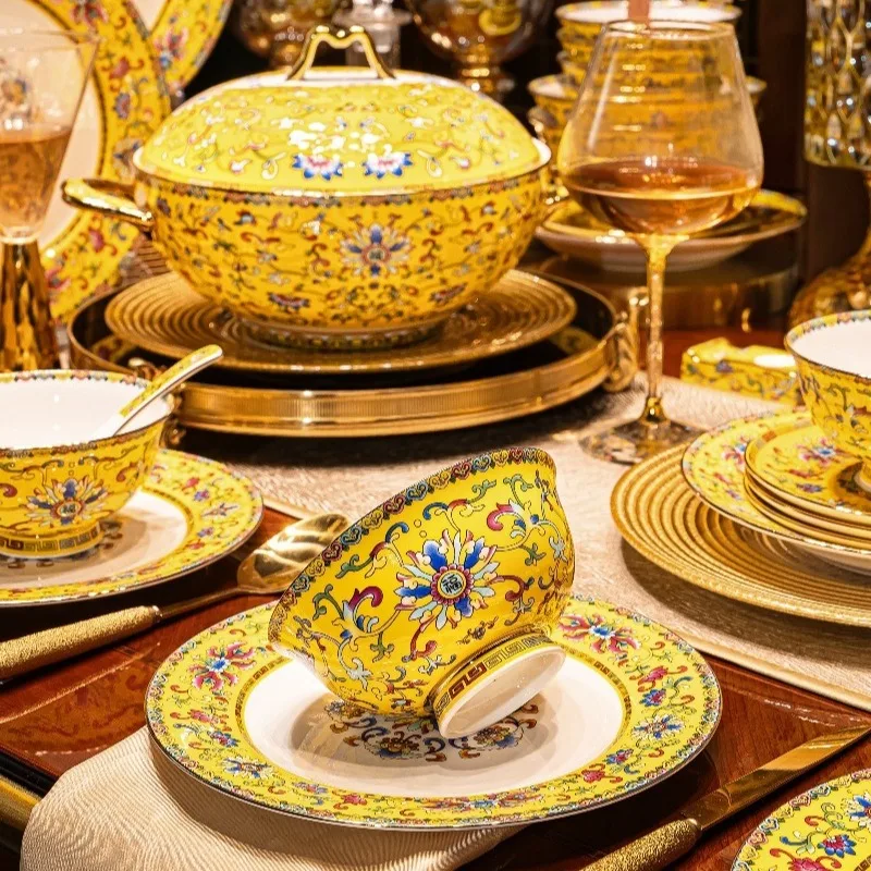 

plates and plates are freely matched to eat bowls, noodles, dishes, soup plates, household high-end