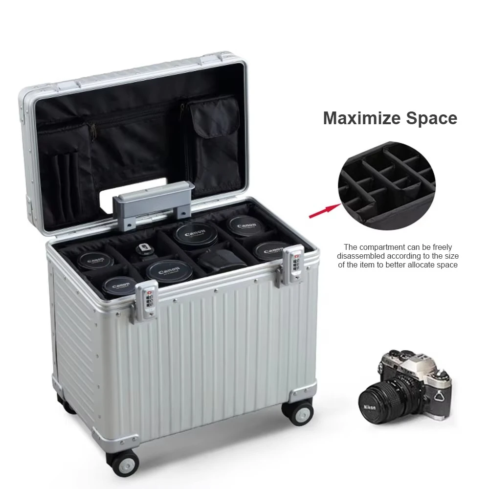 Waterproof Shockproof Dustproof Case, Aviation Aluminum Hard Alloy, ECO-friendly Professional Flight Case, 3-Year Durability