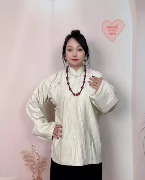 بلوزة Xizang التبتية ذات الإصدار الفضفاض
