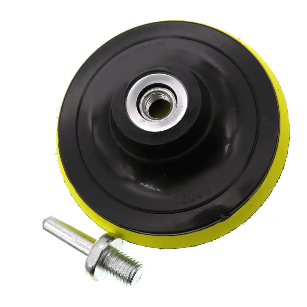 7pcs 4 Inch Diameter Wool Polishing Pads Self Adhesive Sponge Hook And Loop Back Buffing Drill Attachments
