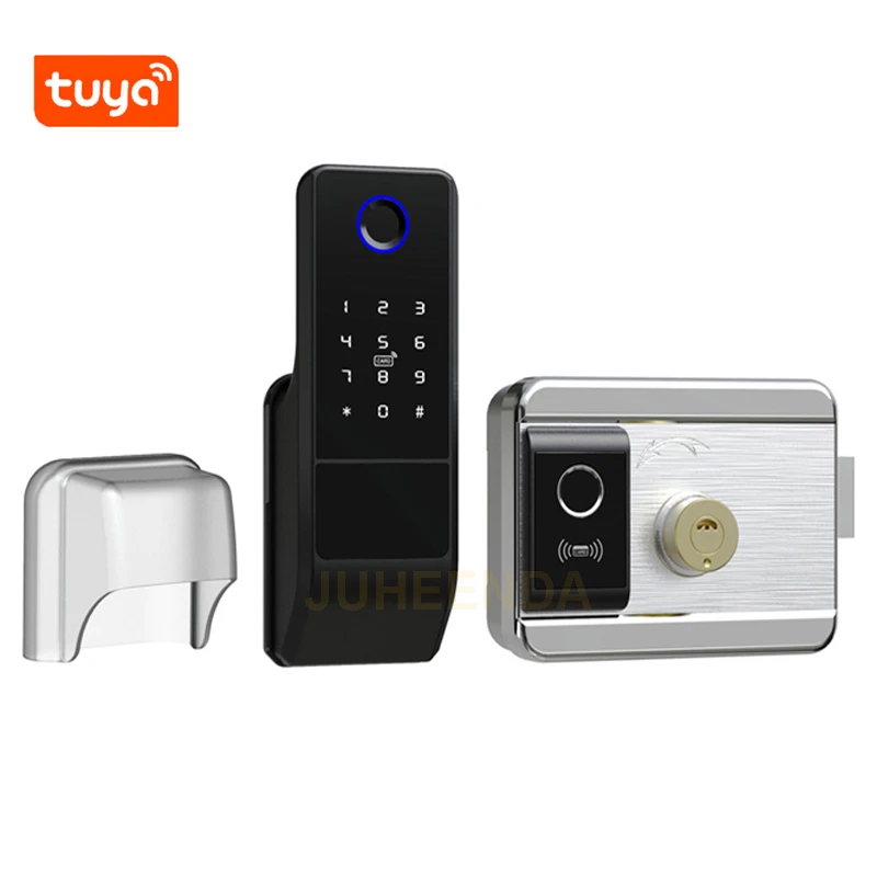 Imagem -02 - Prova Impermeável Água ao ar Livre de Impressão Digital Inteligente Fechadura da Porta Bluetooth Remoto ic Cartão Ttlock Apptuya Bloqueio Borda Eletrônico wi fi para Casa à