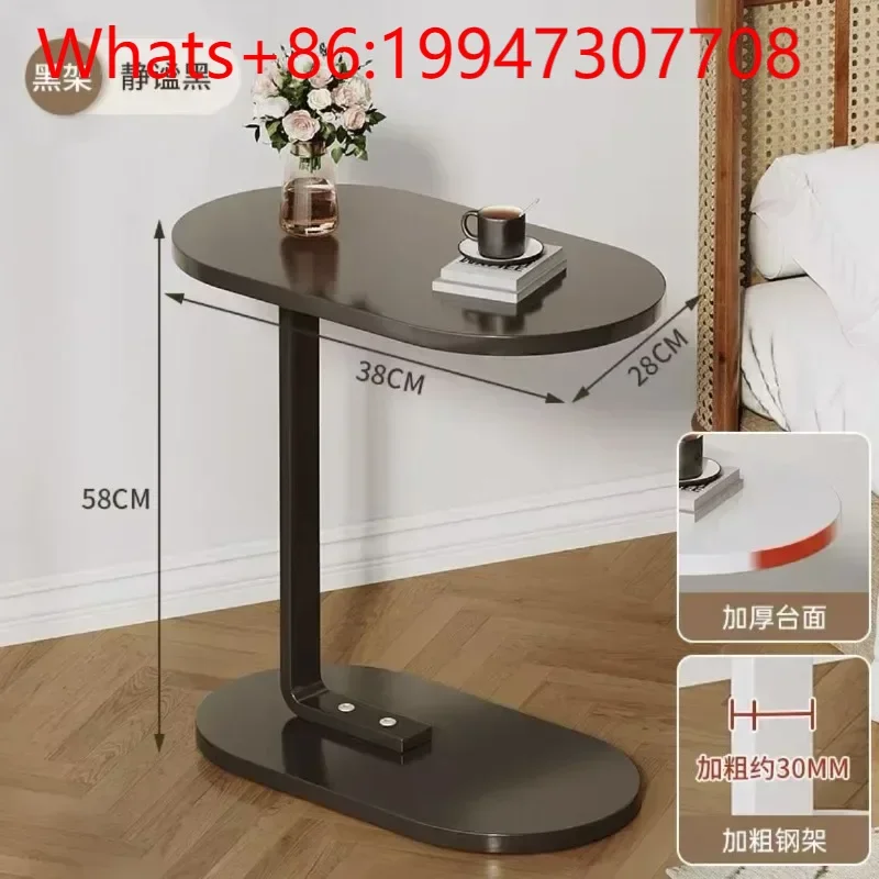 

Minimalist wind bed oval small coffee table lazy movable sofa living room balcony bedroom multi-functional small round table