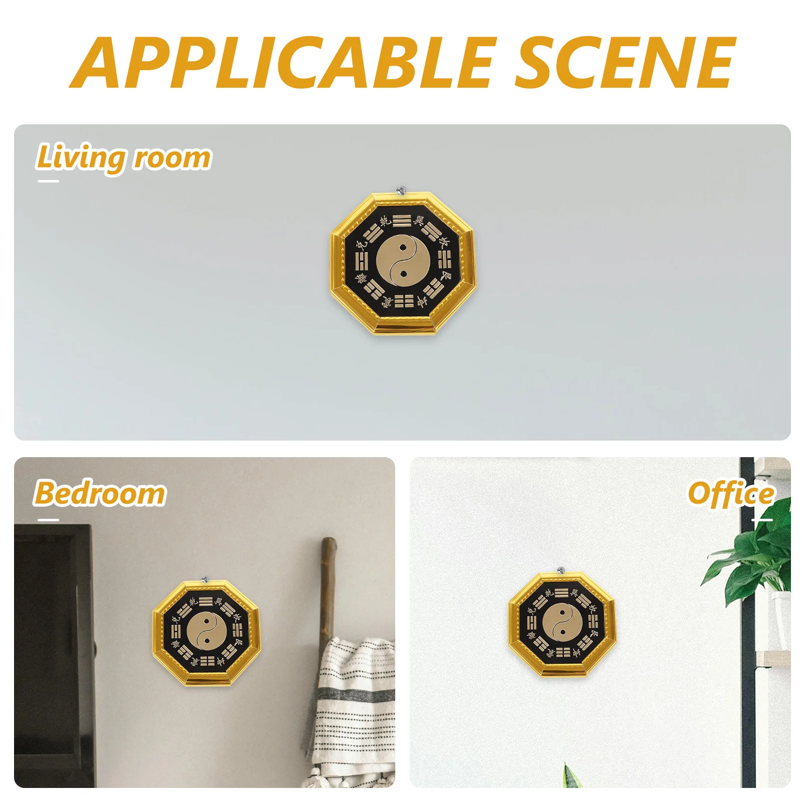 

Alloy Bagua Pendant Elegant Hanging Decoration Chinese Traditional Blessing Home Decor Wall Ornament Balance Harmony